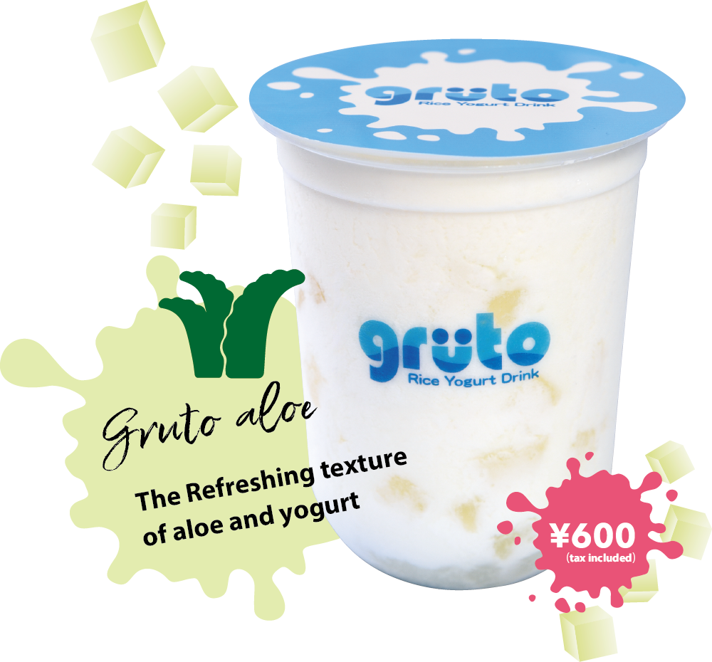 The Refreshing texture of aloe and yogurt